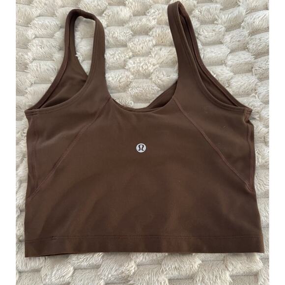 Lululemon Java Brown Align Cropped Tank Top Size 2 - Picture 3 of 5
